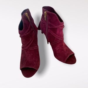 Vince Camuto Astan Suede Open Toe Booties